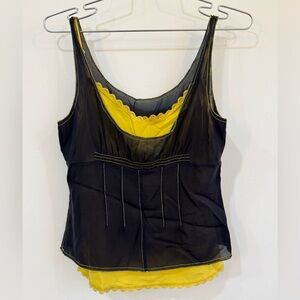 Silk sleeveless layered blouse